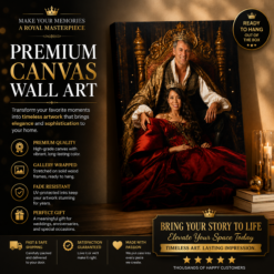 👑 Become Royalty – Custom King & Queen Portrait GE10