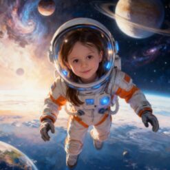 👩 Cosmic Explorer Personalized Astronaut Canvas DL45