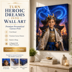 Celestial Dragon Samurai Personalized Canvas DL37