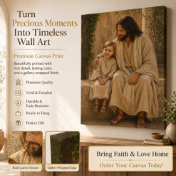Jesus With Loved Ones Personalized Faith Wall Art DL18