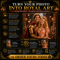 King and Queen Custom Canvas Portrait GE07