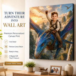 🦖  Dragon Rider Adventure Personalized Canvas DL29