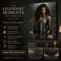 Black Woman Knight Poster & Canvas DL22