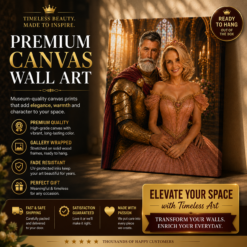 King and Queen Custom Canvas Portrait GE04