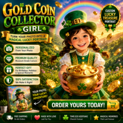 💰☘ ️ Gold Coin Collector Girl TL28