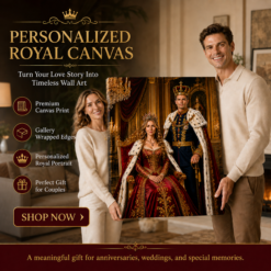 King and Queen Custom Canvas Portrait TL07