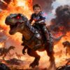 🦖 Fire Dino T-Rex Rider 2 TL06