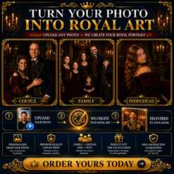 Custom Victorian Royal Portrait Canvas GE12