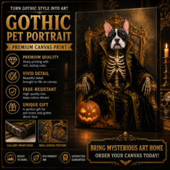 Custom Gothic Skeleton Portrait – Halloween Royal Canvas DL60